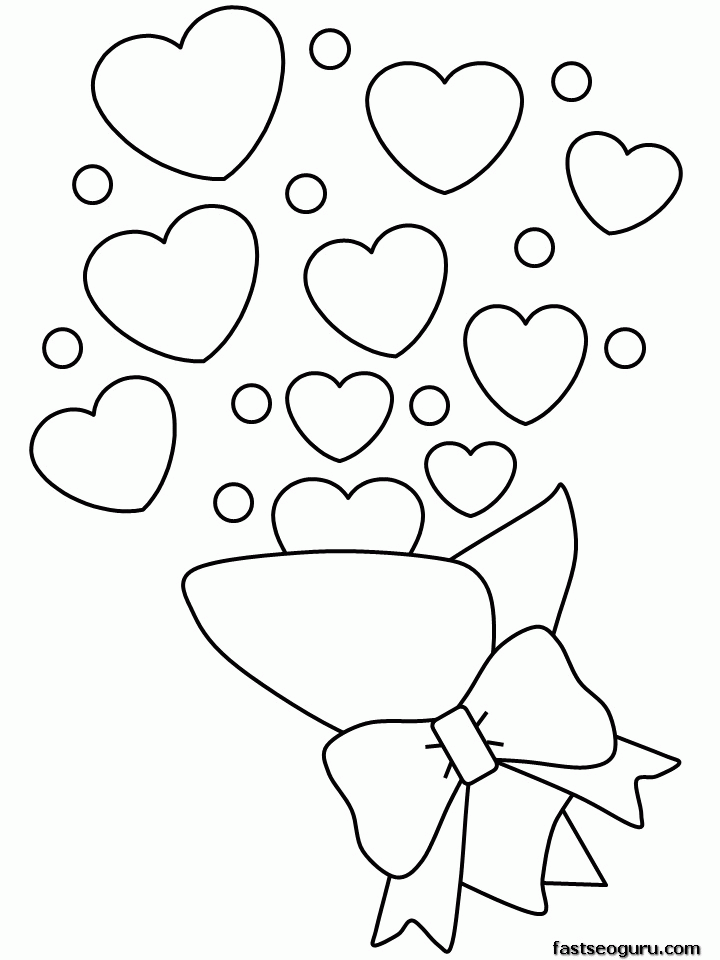 Plansa de colorat cu Valentines day 173 59